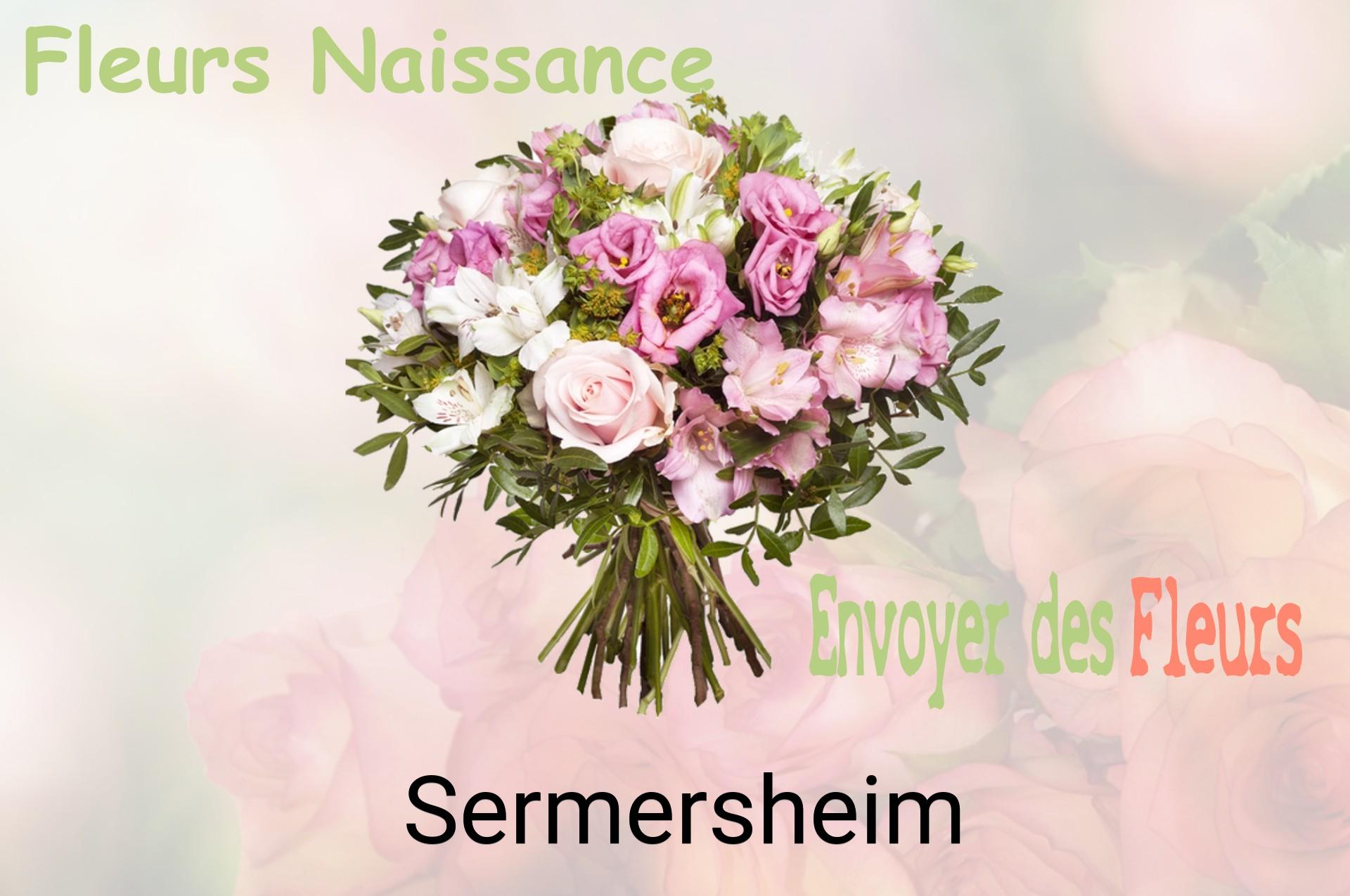 Bouquet de fleurs de naissance livré à Sermersheim