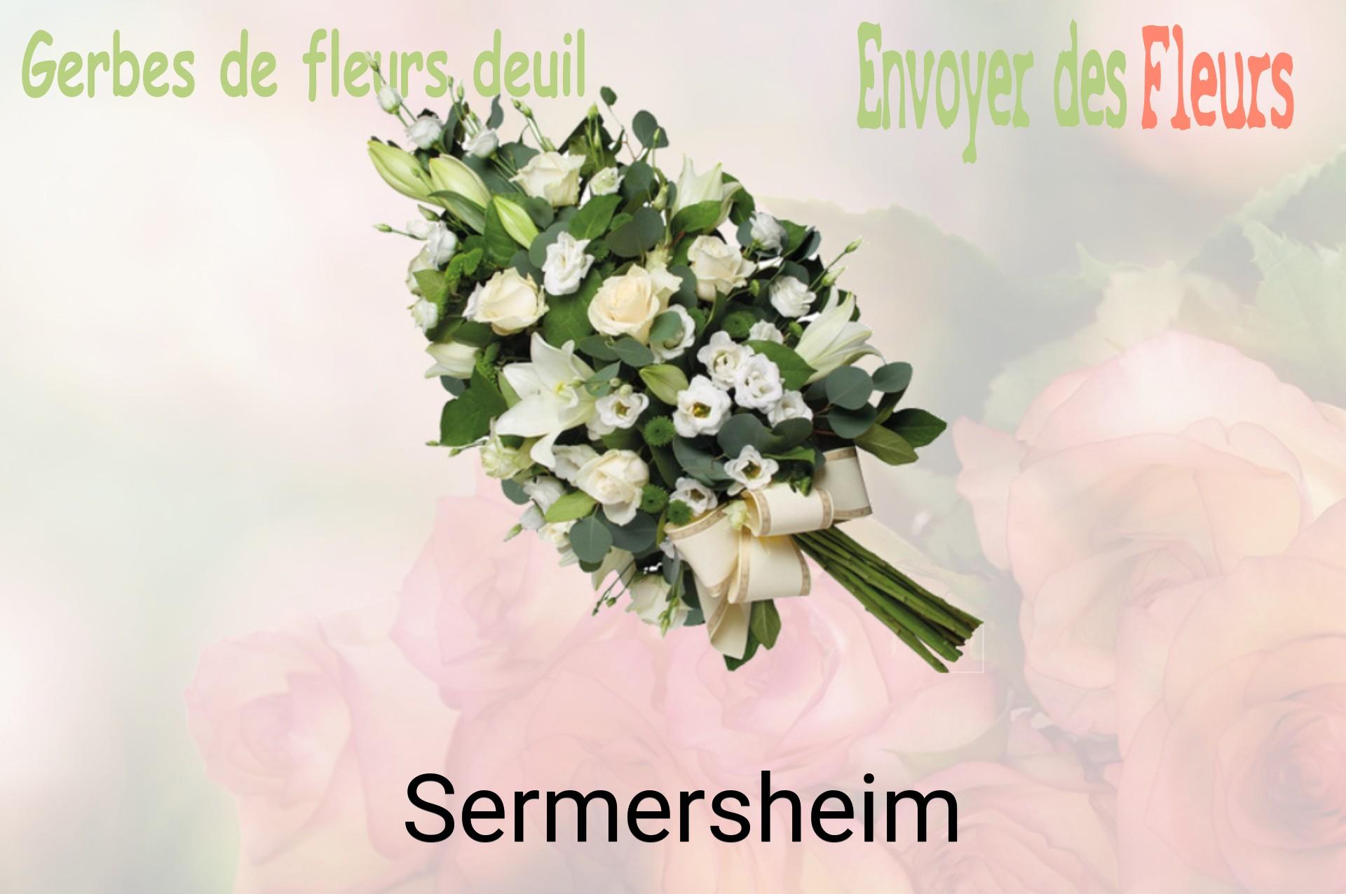 Gerbe de fleurs de deuil livrée à Sermersheim